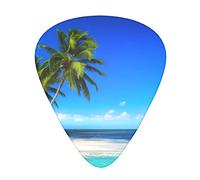 Acoustic Variety Pack Plettri per Chitarra Confezione da 12 Compresi Plettro per Chitarra Sottile, Medio e Pesante Palm Trees And Clear Sea
