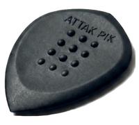 Acoustik Attak STEALTH Plettro strutturato per chitarra, piccoli plettri smussati per chitarra, tono unico (confezione da 10, nero)