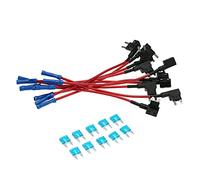 Acouto 10 Pz 12 V Auto Aggiungi-un-circuito Fusibile TAP Adattatore Mini Lama Portafusibile ATM APM 10 a Fusibile per Spina Risolvi i Problemi del Tuo Proteggi Esistente Aggiungi-un-circuito Pz 12V