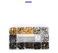 Acouto 120 Set Bottoni Automatici in Pelle Bottoni Automatici Colorati in Metallo Kit di Fissaggio con Strumento di Rilegatura Chiodo Maschio Femmina Ben Vincolante Relativamente Il Come Incluso è