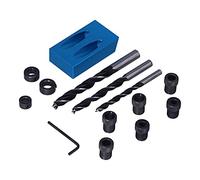 Acouto 14 Pezzi/set Kit Guida per Trapano per Fori 15° Localizzatore di Foratura per Fori Obliqui Accessorio per la Lavorazione del Legno di Collegamento Precisi Viti Kit di invisibilità 15°