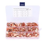 Acouto 140pcs a Cavo Aperto Crimp Crimp Terminal - Connettore Alette di Rame di Tipo per Auto a Barra Aperta Crimpa Crimpa Terminalopen Crow Connectorcopper Lugs Alette Terminalcopper