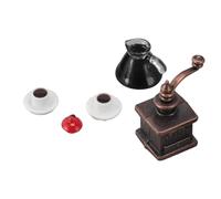 Acouto 3 Set Caffettiera in Miniatura per Casa delle Bambole 1:12 Macinacaffè Ornamento Modello di Simulazione Giocattoli per 12 caffè con Realismo Speciale per la Casa Bambola VIVID Quale Macinino
