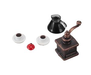 Acouto 3 Set Caffettiera in Miniatura per Casa delle Bambole 1:12 Macinacaffè Ornamento Modello di Simulazione Giocattoli per 12 caffè con Realismo Speciale per la Casa Bambola VIVID Quale Macinino