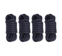 Acouto 4 Pezzi Cavo di Ormeggio, Corda per Barche di Grado Marino in Nylon Doppio Intrecciato 1/2 Pollice X 15 Piedi con Occhielli Trattati Termicamente, per Attracco Ormeggio Nei Porti (blu navy)