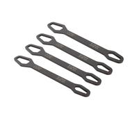 Acouto 4 Pezzi Chiave Autoserrante a Doppia estremità Multifunzione 60HRC Elevata Durezza da 8 a 22 Mm Chiave in Acciaio Forgiato a Impatto Argento Autoserrante a Doppia EstremitàUniversale (BLACK)