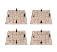 Acouto 4 Pezzi di Trampolino di Lancio Decorativo, Resine di Polipropilene Gradanti Decorazioni da Giardino Resistente alle Intemperie con Pali di Terra per Il Percorso del Prato, (Beige)