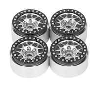 Acouto 4 pezzi. Inch Rc Beadlock Cerchi in Lega di Alluminio Mozzi per Ruote in Lega per Assiale SCX10 90046 AXI 03007/10 Rc Crawler Rosso Questi Beadlock di Sono Allumi rim1. Pollice rim1. (SILVER)