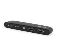 Acouto 4 Porta USB Hub USB Typec Interfaccia Incorporato LED LED Fit per Molde 3 2020.62021. HubType-C Hubusb SplitterConsole Hub4-Port Splitter HubCar Charging Hub