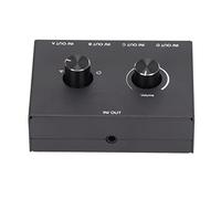 Acouto 4 Porte Stereo da 3,5 Mm Design Comunicatore Compatto 1 in 4 Convertitore per il Casco MP3 in Lega di Alluminio in Alluminio Chiaro