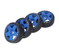 Acouto 4 Ruote PCS 1/8 GT RC Pneumatici da Corsa su Strada con Presa Forte Resistenti all'usura su Ruote da Strada con Adattatore da 17 Mm su Corsa 45665 Si Prega di GT Pertinente La Conferma (BLUE)