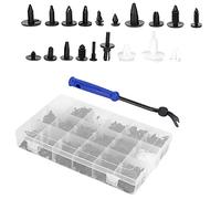 Acouto 415pcs Set di Clamp/Holder per Auto con Tool di Archiviazione della Rimozione della Gomma Sostituzione per l'Auto ClipCar RivetCar ReteinCar Push Pincar Fastenerauto Strumento