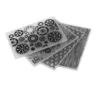 Acouto 4pcs Cartelle di Goffratura in Plastica Modello in Rilievo Fatti Fai -da -te Che Creano Scrapbooking Strumento Craft Exmbossing Cartersers Embossing Carterse MEMPLATED ECCIPLATE