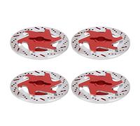 Acouto 4pcs Lega in Alluminio CNC Accessori a Disco Freno Simulati Idonei per: 10 RC Carred Fatto di Alta qualità di Cui Tutti i Freno RC Discalumino Disc1/10 Disco Settrc (rosso)
