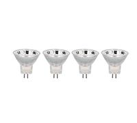 Acouto 4PCS MR11 12LED Lampadina 2W 300LM Lampadina Spot a Doppio Perno OrizzontaleBianco Freddo 6000K Riproduzione della Luce Sfarfallio Dopo il Test Fascio di Luce Riflesso Ronzio (Bianco caldo)