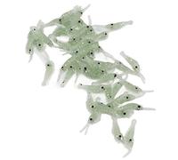 Acouto 50 Pz 3 Cm Esche da Pesca Luminose Silicone Morbido Gamberetti Simulazione Esca Esca Attrezzatura da Pesca per Acqua Salata il Materiale d'Acqua Dolce è Morbido e i Gamberetti Flessibile