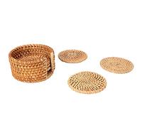 Acouto 6 Pezzi Rattan Coasters Rattanette a Taglio da tè Fatti con Tazza di Rattan Isolati Accessori a Tazza da tè 13 Cm / 5.1in Materiale Ad Alto Reinfo Coastersrattan Biaster TEACUP (13 cm)