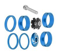Acouto 6pcs Bike Auffert Auffert Auruminio Spacianti del Manubrio in Lega per Mountain Bike per Mountain. Forte Peso per Facilitare i Vantaggi Che Accendono Il. Non Astronavi Auricolare H (Blue)
