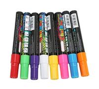 Acouto 8 Pezzi Marcatori di Gesso, Colori Vivaci Vibranti Luminosi a più Colori Cancellanti per la Rimozione Facile per Vetro, Piastrelle in Ceramica, pubblicità del Negozio a LED