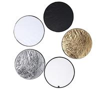Acouto 80 Cm 5 In Manuale Light Light Round Disc Reflector Kit Kit Diffusore è Contrasto Usa il Sole La Luce bianca. In Modo Adatto è l'effetto e il Collapdibile Manuale
