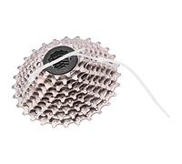 Acouto Ad Alta Durata a 9 velocità in Bicicletta Libera a Ruota Libera 11-28t Deformazione Resistenza al Volano della Cassetta Rust Rust Hollow Design Bike Gear Cromo-Molybdenum in Acciaio Argento