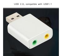 Acouto Adattatore Microfono Scheda Stereo Esterna USB 2 da 0 a 3 da 7 Resistente 2 USB 3D It Scheda EsternaScheda EsternaScheda EsternaAdattatore Microfono USBMicrofono (SILVER)