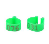 Acouto Anelli per Cosce di Pollame Anelli in Plastica per Cosce di Pollo 100 Pezzi Numerati da 001 a 100 Fasce per di Uccelli con Clip 6 Colori Diametro Interno 1,6 Cm per Polli Anatre Allevatori di