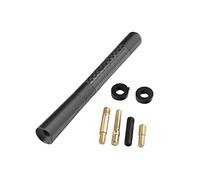 Acouto Antenna Corta Antenna Stile Sportivo per Automobile in Fibra di Carbonio 4,7" per la Radio Quando Arrivano i Borchie, Avvitala con e Alla Ricezione Tozzaantenna Cortaauto Corta (BLACK)