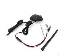 Acouto Antenna DAB Attiva Antenna Universale per Autoradio 12V Ricevitore Digitale DAB + GPS + FM AM con Cavo Dual Power Carrier da 30 Cm per