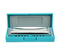 Acouto Armonica a 10 Fori Blues Db Key Arpa Strumento Musicale Portatile Pratica per PrincipiantiArmonica Rossa Adopt Cove Armonica a 10 ForiArmonicaBlues HarmonicaDb Key a 10 ForiMusicale (BLUE)