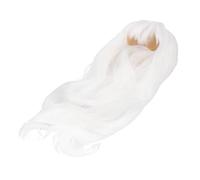 Acouto Bambola Cotone Lunghe Parrucca Riccia Morbida Seta Peluche -ir per 35-39 Cm di Circonferenza della Testa, Elegante e Alla Moda per i Giocattoli per Burattini (WHITE)