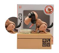 Acouto Banca per Cani per Bambini Cartone Animato Carino e Attraente Cassa di Risparmio Banca per Forma Decorativa Marrone Bianco a Forma di Cane con Cui STI Dog BankBanca di Risparmio di (#2)