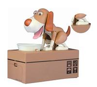 Acouto Banca per Cani per Bambini Cartone Animato Carino e Attraente Cassa di Risparmio Banca per Forma Decorativa Marrone Bianco a Forma di Cane con Cui STI Dog BankBanca di Risparmio di (#1)