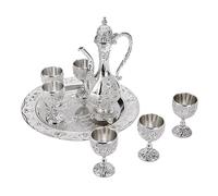 Acouto Bicchieri Argento Bianco Europeo Decorazione della Casa Set Brocca in Vetro qualità Metallo è Russo BicchieriTazze da VinoMini BicchieriSet di Bicchieri da VinoVetro VintageBicchieri