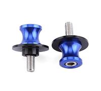 Acouto Bobine Forcellone CNC, 2Pcs 6 Mm Moto CNC Cavalletto Posteriore Cursori Bobina Forcellone Stand Bobine Forcellone Accessori Moto (Blu)