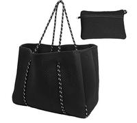 Acouto Borsa da Spiaggia Traforata in Neoprene per Esterni Borsa per la Spesa Casual con Tracolla per Mamma di Grande capacità Lavata in Lavatrice da Spiaggia in NeopreneBorsa per la SpesaBorsa da