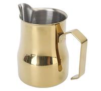 Acouto Brocca per Latte da 450 Ml, Tazza per Schiumare in Acciaio Inossidabile 304 con Beccuccio a Forma di Aquila per Non Versare Gocce, Brocca per Cottura a Vapore Professionale per (GOLD)
