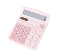 Acouto Calcolatrice Solare Calcolatrice Digitale da Tavolo Piccola, Multifunzionale, Alla Moda, per Studenti, Scuola a Casa, Calcoli con Cifre Bianche L SolareCalcola da Tavolo Piccola (PINK)