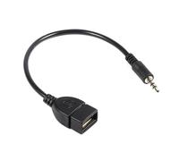 Acouto Cavo Adattatore Convertitore da 3,5 Mm Maschio A USB 2.0 Tipo A Femmina OTG per Evitare Perdite e Trans Convertitore Cavo per Auto Jack da 3,5 Mm Maschio A USB Femmina da, A