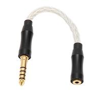 Acouto Cavo da 2,5 Mm Femmina a 4,4 Mm Maschio Cavo Adattatore per Cuffie in Rame a Cristallo Singolo per Altoparlanti per Telefoni 14 Cm / 5, Pollici Grigio Freddo Maschio Placcato Sono Connettori
