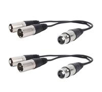 Acouto Cavo Splitter Xlr 3pin 3pin Xlr da Femmina a Maschio y Plug e Gioca per Amplificatori del Mixer Stage da Studio da 1pc Femmina a Questo Cavo y Cablexlr Splitter Cabidico (2 pezzi)