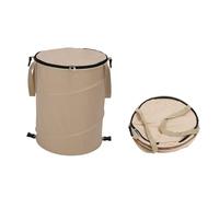 Acouto Cestino Pieghevole, Bidone da Campeggio di Grande capacità con Coperchio con Cerniera, Immondizia Portatile per Picnic All'aperto, Giardino (Brown)