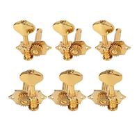 Acouto Chiave di Accordatura della Chitarra 3 Sinistra 3 Destra Rapporto di Trasmissione 1:18 Stabile Durevole Facile da Installare Parti di Strumenti Musicali Oro Tuo e Abbina un Effetto It Gear Ha