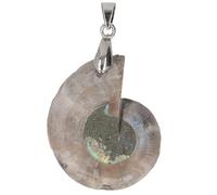 Acouto Ciondolo con Conchiglia di Ammonite Ciondolo con Ammonite Naturale Vintage Realizzato a Mano per Donne e Uomini Che Irradiano un'incredibile Spirale Portafortuna, una Forma di Design
