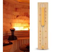 Acouto Clessidra da Sauna da 15 Minuti, Timer per la Sabbia, Conto alla Rovescia, con Indicatori da 5 e 10 Minuti, Facile da Installare, in Legno Massello Ecologico, per Sauna