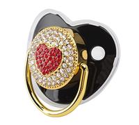Acouto Coeur -s -fined Baby Speakist per il Neonato Ultra Luce e Monumento di Aspirazione Delicato Leggero Flessibile, Aiuti per L'allattamento Al Seno, da 6 a 18 Mesi (BLACK)