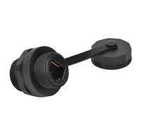 Acouto Connettore Femmina RJ45 IP67 Connettore Presa Cavo CAT5/6 Ignifugo e Sicuro RJ45 St Cavo di Rete Femmina (nucleo)