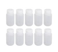 Acouto Contenitori per Campioni da 10 Pezzi con Coperchi Flacone per Reagenti di Grado Laboratorio, Contenitore per Campioni Liquidi a Bocca Larga, Tappo a Vite, Design Bianco, (125 ml)