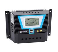 Acouto Controller Solare per Batterie di varietà BSC8048 80A 12V/24V/36V/48 V Controllo di Ricarica Quattro Sono e Adattab Il Tipo Batteria Predefinito è Valvola sigillata? Capo regolato? Acido, Anche