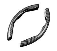 Acouto Coprivolante per Auto Fibra di Carbonio Accessori Interni per Auto Coprivolante per Stagione CoprivolanteCoprivolantiCoprivolante per AutoSteering (BLACK)